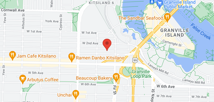 map of 412 1635 W 3RD AVENUE